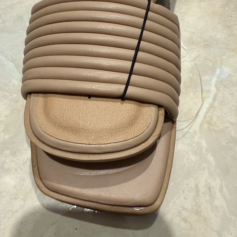 Torrid Beige Ribbed Slide Sandals - Picture 8 of 9